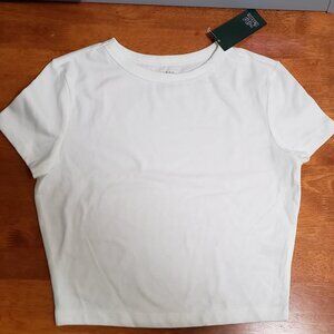 White Baby Tee - Cropped T-shirt - Small - NWT